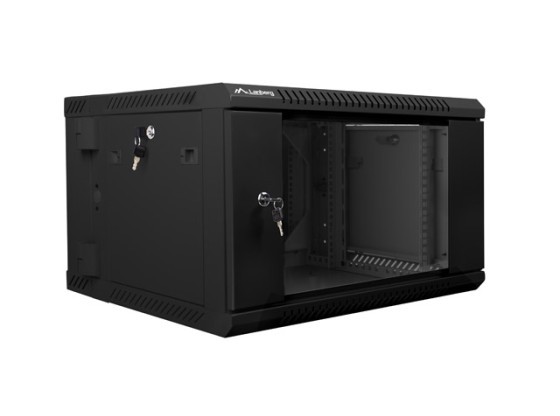 ШКАФ ЗА СТЕНА 19" С ДВОЙНА СЕКЦИЯ ЗА МОНТАЖ НА СТЕНА 6U/600X600 (ПЛОСКА ОПАКОВКА) ЧЕРЕН LANBERG