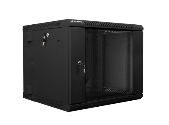 19" ШКАФ ЗА СТЕНА С ДВОЙНО СЕЧЕНИЕ 9U/600X600 (ПЛОСКА ОПАКОВКА) ЧЕРЕН LANBERG