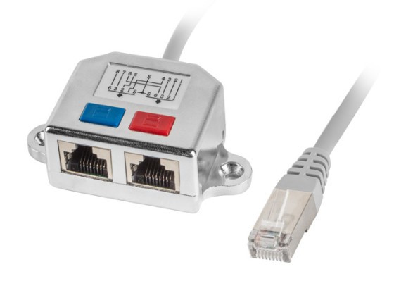 RJ45->2X RJ45 LAN СПЛИТЕР АДАПТЕР FTP КАБЕЛ 15CM LANBERG