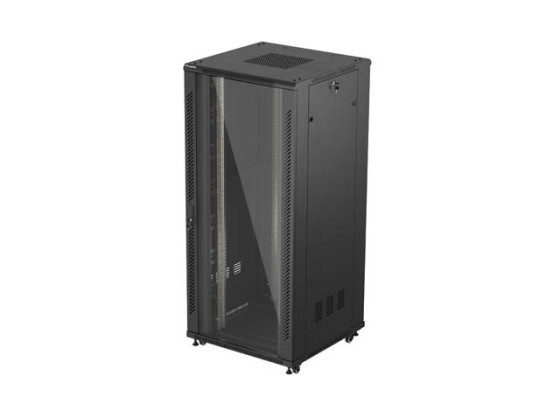 ИНСТАЛАЦИОНЕН ШКАФ ЗА СТЕЛАЖ 19" 37U 800X800 ЧЕРНА СТЪКЛЕНА ВРАТА LANBERG (ПЛОСКА ОПАКОВКА)