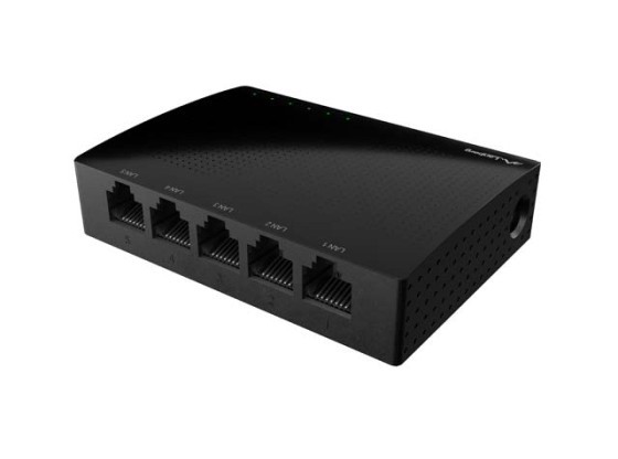 ПРЕВКЛЮЧВАТЕЛ LANBERG DSP1-1005 5X 1GB/S НЕУПРАВЛЯЕМ ГИГАБИТОВ ЕТЕРНЕТ ЗА НАСТОЛНИ КОМПЮТРИ 5V V2