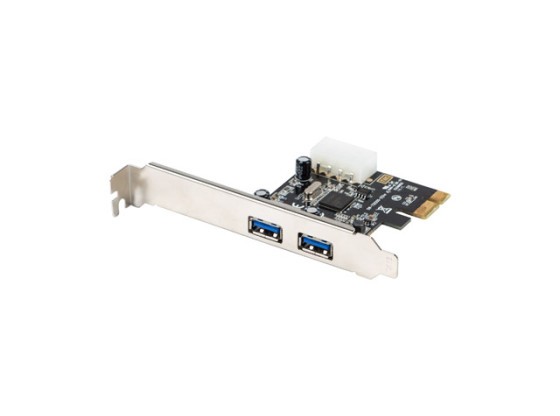 PCI EXPRESS X1 КАРТА-&gt;2X USB-A 3.1 GEN1 С НИСЪК ПРОФИЛ
