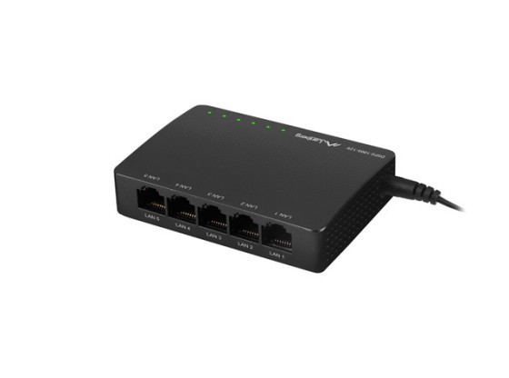 ПРЕВКЛЮЧВАТЕЛ LANBERG DSP2-1005-12V 5X 1GB/S НЕУПРАВЛЯЕМ ГИГАБИТОВ ЕТЕРНЕТ ЗА НАСТОЛНИ КОМПЮТРИ 12V