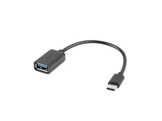 USB-C(M) 2.0-&gt;USB-A(F) АДАПТЕР КАБЕЛ 15CM OTG BLACK LANBERG