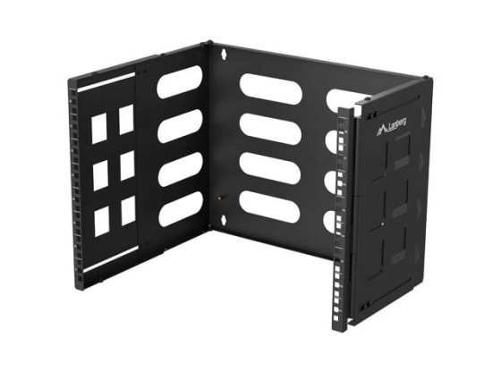 СГЪВАЕМА КОНЗОЛА ЗА МОНТАЖ НА СТЕНА 19" 8U 497X400/240 ЧЕРНА LANBERG