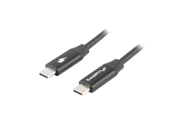 USB-C M/M 2.0 КАБЕЛ 1M БЪРЗО ЗАРЕЖДАНЕ 4.0 ЧЕРЕН LANBERG