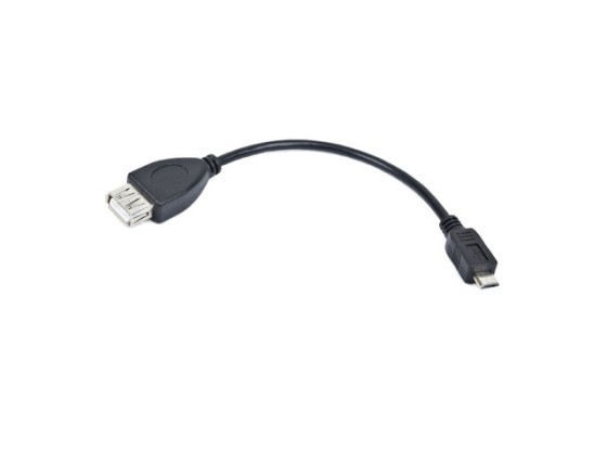 USB MICRO(M)-&gt;USB-A(F) 2.0 КАБЕЛ 0.15M OTG BLACK OEM LANBERG