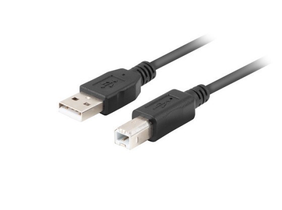 USB-A(M)->USB-B(M) 2.0 КАБЕЛ 3M ЧЕРНА ФЕРИТНА КУТИЯ LANBERG