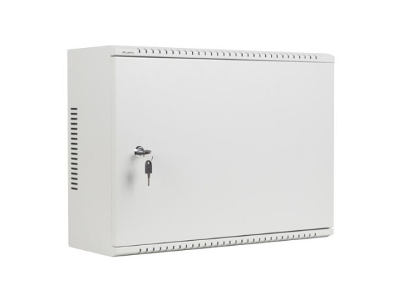 СТЕЛАЖЕН ШКАФ 19" ЗА СТЕНЕН МОНТАЖ 4U+3U/540X200 НИСКОПРОФИЛЕН СИВ ЛАНБЕРГ (СГЛОБЕН)