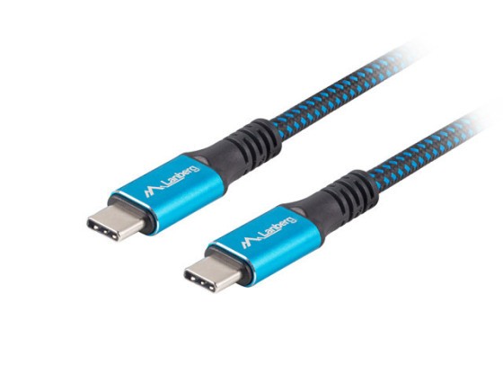 USB-C M/M 4.0 КАБЕЛ 0.5M 100W 8K 30HZ ЧЕРНО-СИН LANBERG