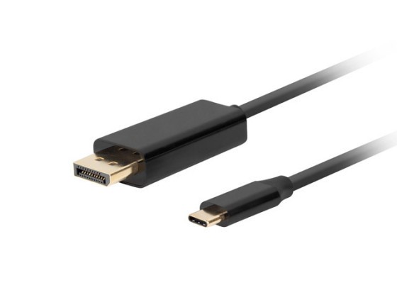 USB-C(M)-&gt;DISPLAYPORT(M) КАБЕЛ 0.5M 4K 60HZ BLACK LANBERG