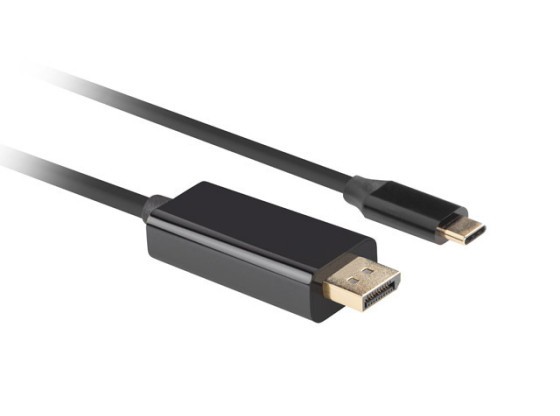 USB-C(M)-&gt;DISPLAYPORT(M) КАБЕЛ 3M 4K 60HZ BLACK LANBERG