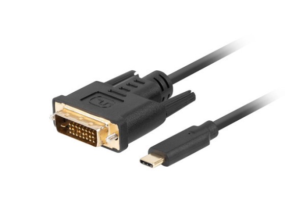 USB-C(M)-&gt;DVI-D(24+1)(M) КАБЕЛ 3M BLACK LANBERG