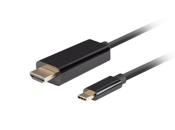 USB-C(M)-&gt;HDMI(M) КАБЕЛ 0.5M 4K 60HZ BLACK LANBERG