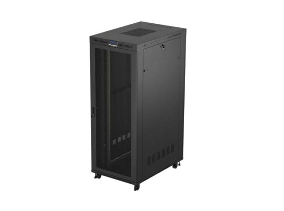 ШКАФ ЗА БАГАЖНИК 19" СВОБОДНОСТОЯЩ 42U/800X1200 (ПЛОСКА ОПАКОВКА) С МРЕЖЕСТА ВРАТА LCD ЧЕРЕН LANBERG V2