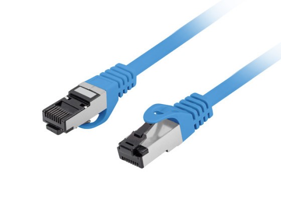 PATCHCORD CAT.8.1 S/FTP LSZH CU 0.25M BLUE FLUKE PASS LANBERG