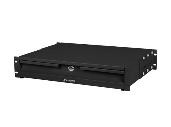ЧЕКМЕДЖЕ ЗА 19" ШКАФОВЕ 2U 360MM ЧЕРНО LANBERG (2U/483X360MM ТОВАРОНОСИМОСТ ДО 90KG, 4-ТОЧКОВ МОНТАЖ)
