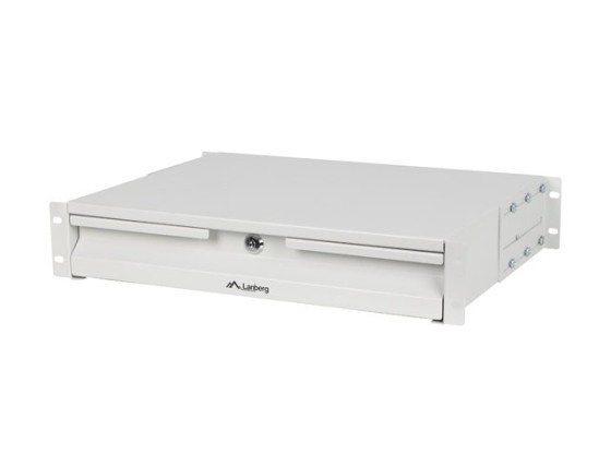 LANBERG 19" 2U 360MM СИВО ЧЕКМЕДЖЕ ЗА ШКАФ (2U/483X360MM КАПАЦИТЕТ НА НАТОВАРВАНЕ ДО 90KG, 4-ТОЧКОВ МОНТАЖ)