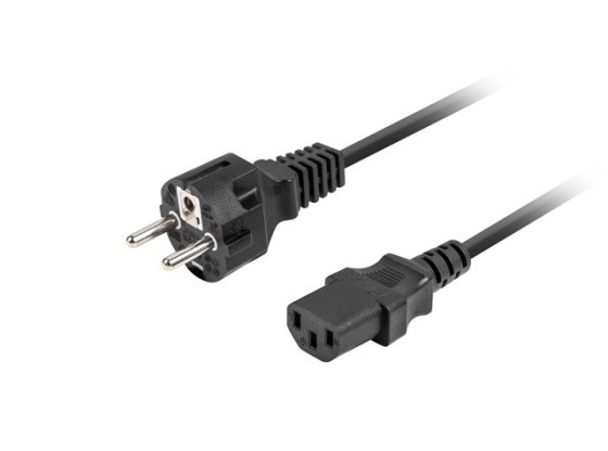ЗАХРАНВАЩ КАБЕЛ CEE 7/7->IEC 320 C13 2M VDE ПРАВ ЧЕРЕН LANBERG