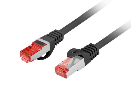 PATCHCORD CAT.6 S/FTP LSZH CU 15M BLACK FLUKE PASS LANBERG