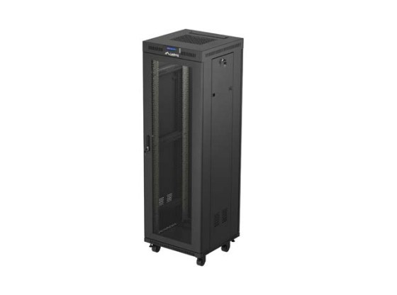 ИНСТАЛАЦИОНЕН ШКАФ ЗА СТЕЛАЖ 19" 37U 600X600 ЧЕРЕН LCD ПЕРФОРИРАНА ВРАТА LANBERG (ПЛОСКА ОПАКОВКА)