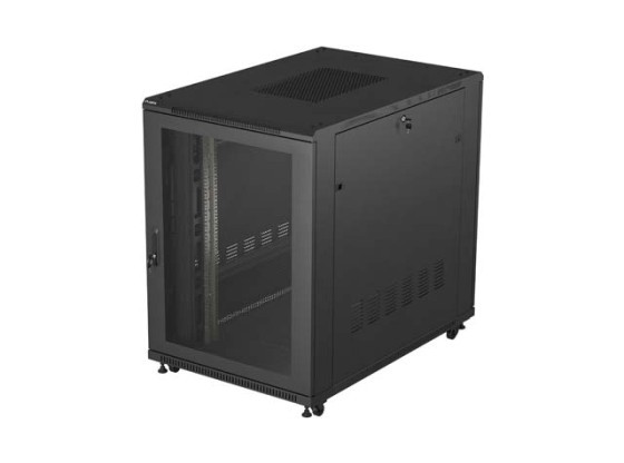 ИНСТАЛАЦИОНЕН ШКАФ ЗА СТЕЛАЖ 19" 22U 800X1200 ЧЕРНА ПЕРФОРИРАНА ВРАТА LANBERG (ПЛОСКА ОПАКОВКА)