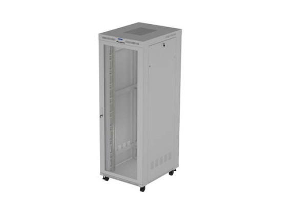 МОНТАЖЕН ШКАФ 19" 47U 800X1000 СИВ LCD ПЕРФОРИРАНА ВРАТА LANBERG (ПЛОСКА ОПАКОВКА) V2