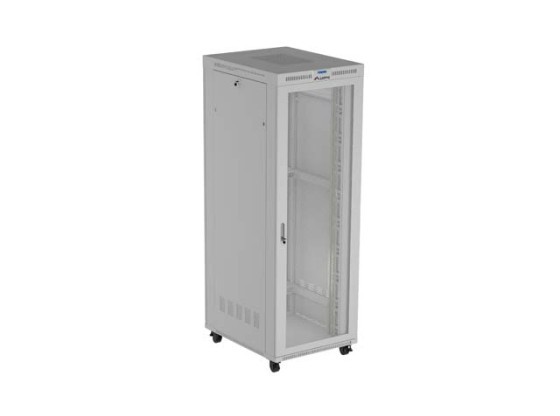 МОНТАЖЕН ШКАФ 19" 47U 800X1000 СИВ LCD ПЕРФОРИРАНА ВРАТА LANBERG (ПЛОСКА ОПАКОВКА) V2