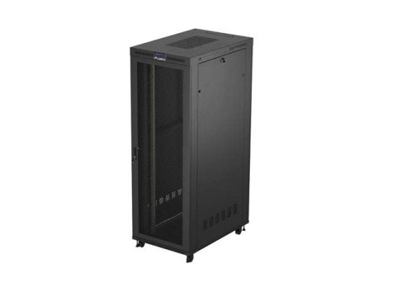 МОНТАЖЕН ШКАФ 19" 47U 800X1200 BLACK LCD ПЕРФОРИРАНА ВРАТА LANBERG (ПЛОСКА ОПАКОВКА) V2