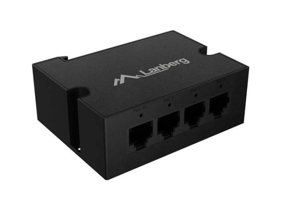 ПРЕВКЛЮЧВАТЕЛ LANBERG DIN-FE4-AT-30W 1XIN 3X OUT 100MB POE EXTENDER FAST ETHERNET DIN RAIL AT 30W