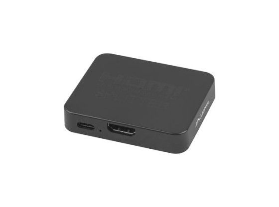 LANBERG HDMI->2X HDMI 4K ВИДЕО СПЛИТЕР + USB-C ПОРТ ЧЕРЕН