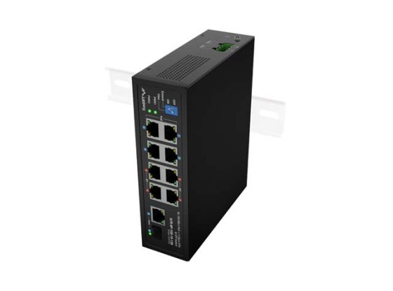 ПРЕВКЛЮЧВАТЕЛ LANBERG ILFE-8P-1GE-1S-120 ЗА ЛЕКАТА ПРОМИШЛЕНОСТ POE 4XBT 4XAT SFP+ETH DIN FAST ETHERNET