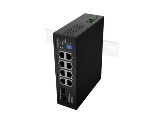 ПРЕВКЛЮЧВАТЕЛ LANBERG ILGE-8P-2S-120 ЗА ЛЕКАТА ПРОМИШЛЕНОСТ POE 4XBT 4XAT 2XSFP DIN GIGABIT ETHERNET