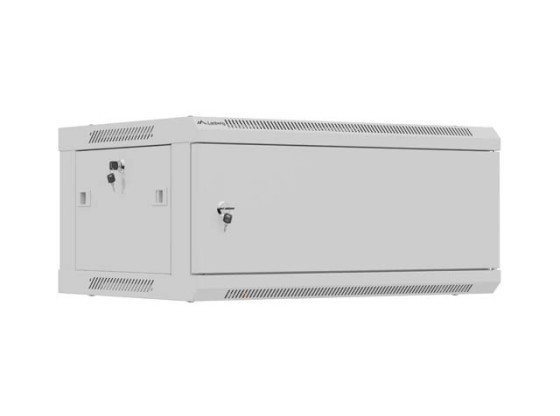 МОНТАЖЕН ШКАФ 19" 4U 600X450 СИВ МЕТАЛЕН ШКАФ С ВРАТА LANBERG (ПЛОСКА ОПАКОВКА)