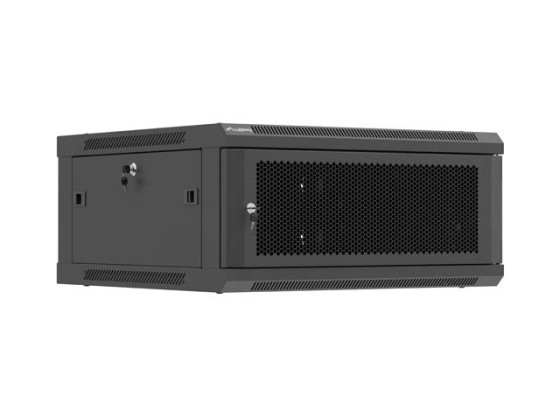 МОНТАЖЕН ШКАФ 19" 4U 600X600 ЧЕРЕН С ПЕРФОРИРАНА ВРАТА LANBERG (ПЛОСКА ОПАКОВКА)