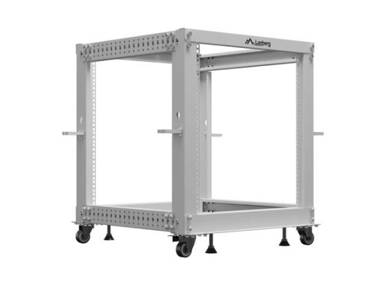 ОТВОРЕН СТЕЛАЖ 19" 12U 600X600-1100 РЕГУЛИРУЕМ СИВ LANBERG