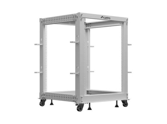 ОТВОРЕН СТЕЛАЖ 19" 15U 600X600-1100 РЕГУЛИРУЕМ СИВ LANBERG