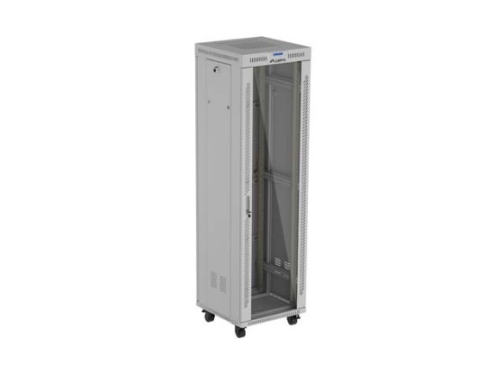 ИНСТАЛАЦИОНЕН ШКАФ ЗА БАГАЖНИК 19" 42U 600X600 СИВ СТЪКЛЕН КАПАК LCD LANBERG (ПЛОСКА ОПАКОВКА) V2