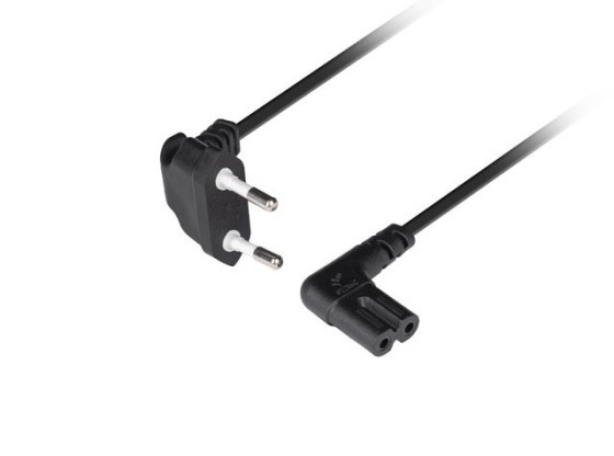 ЗАХРАНВАЩ КАБЕЛ ЕВРО (РАДИО) CEE 7/16->IEC 320 C7 1.8M ЪГЪЛ VDE ЧЕРЕН LANBERG