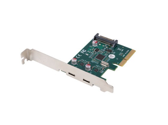 PCI EXPRESS X1 КАРТА->2X USB-C 3.2 GEN 2X1 НИСКОПРОФИЛНА КАРТА