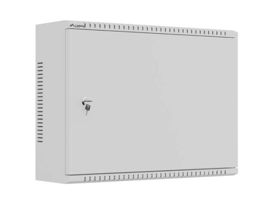 TPR 19-инчов монтажен шкаф с решетъчна плоча 560×420×180, сив, LANBERG (сглобен)