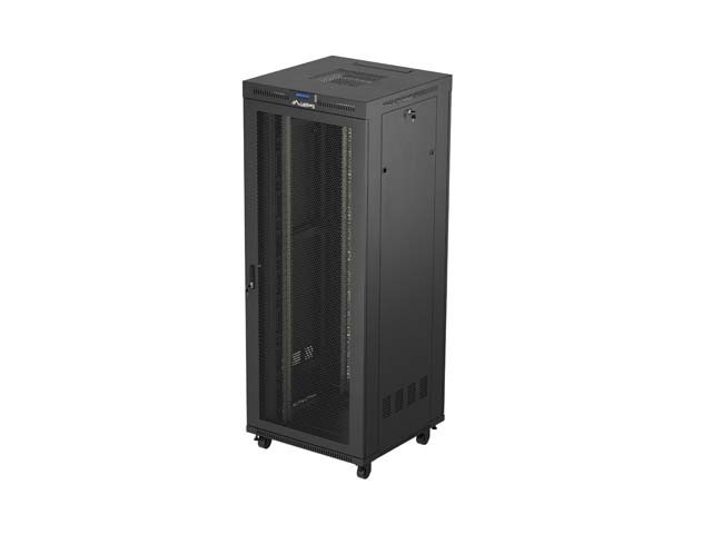 ИНСТАЛАЦИОНЕН ШКАФ ЗА СТЕЛАЖ 19" 42U 800X800 ЧЕРЕН LCD ПЕРФОРИРАНА ВРАТА LANBERG (ПЛОСКА ОПАКОВКА)