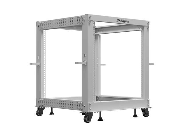 ОТВОРЕН СТЕЛАЖ 19" 12U 600X600-1100 РЕГУЛИРУЕМ СИВ LANBERG